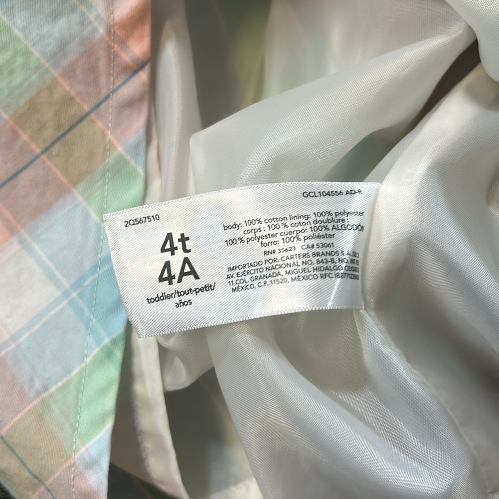 Carter’s Girls 4T Spring/Easter Dress with Matching Cardigan Sweater - Picture 6 of 9